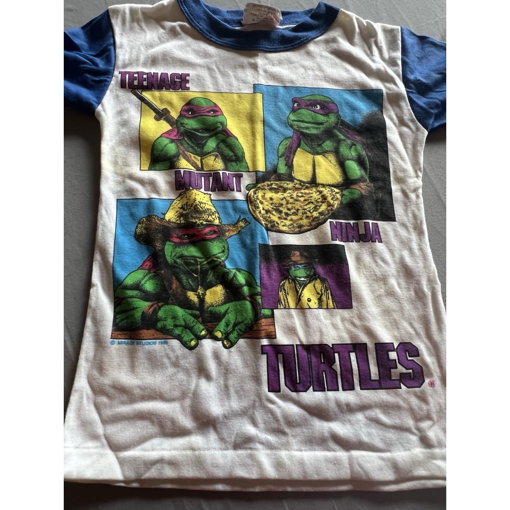 1990 Teenage Mutant‎ Ninja Turtles Childrens Tee Shirt Vintage Size Small